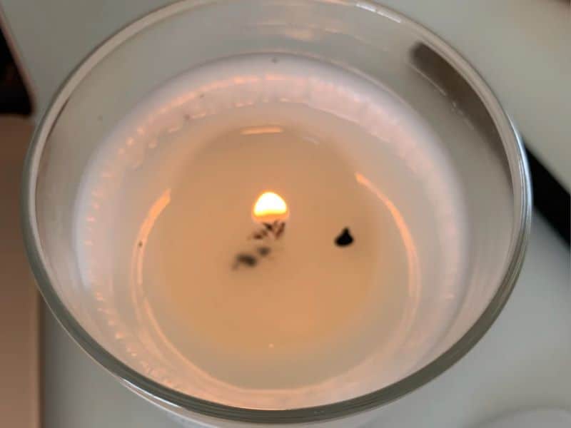 Image of Candle burning with a small flame